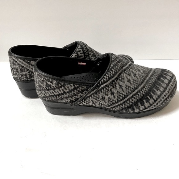 Sanita Women’s Wool Gray Fair Isle Clogs Size EU 41/US 10 - Picture 3 of 11